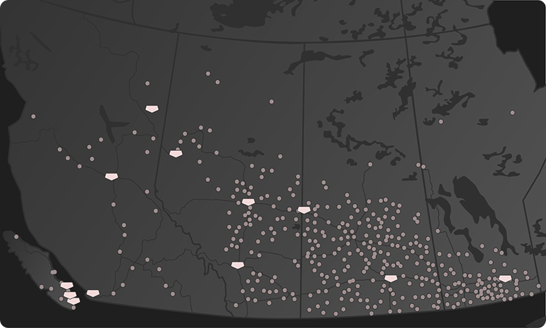 The largest cardlock network in Western Canada with over 400 locations, accessible 24-7 so you can fill up when you need.